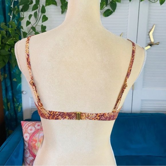 Urban Outfitters | Out From Under Ivy Printed Underwire Bikini Top Snake Print M - Picture 9 of 12